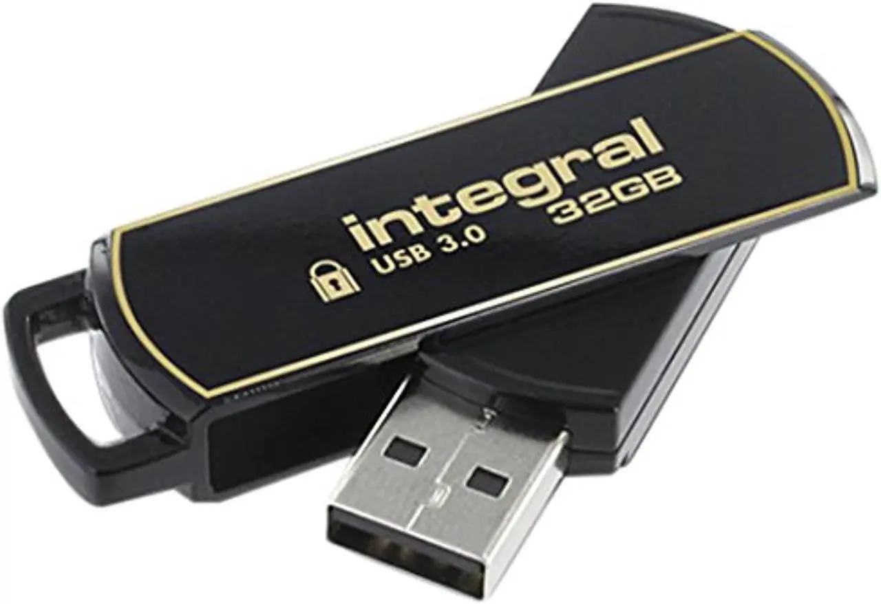 Alt view image 4 of 4 - Integral 32GB Secure 360 Encrypted USB3.0 Flash Drive (256-bit AES Encryption) Model INFD32GB360SEC3.0