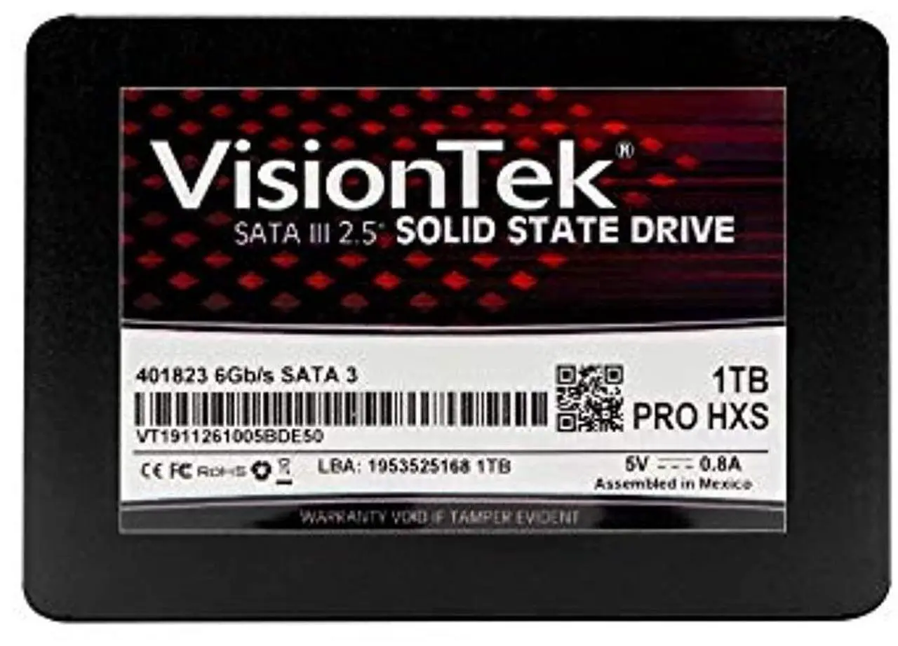 Alt view image 3 of 7 - VisionTek - 901311 - VisionTek PRO HXS 1 TB Solid State Drive - 2.5 Internal - SATA (SATA/600) - 560 MB/s Maximum Read