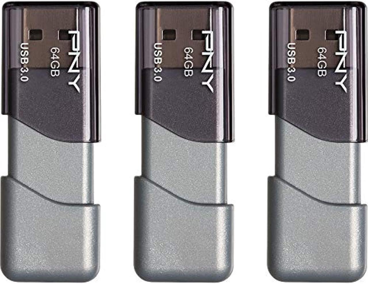Main image of pny 64gb turbo attach 3 usb 3.0 flash drive 3-pack
