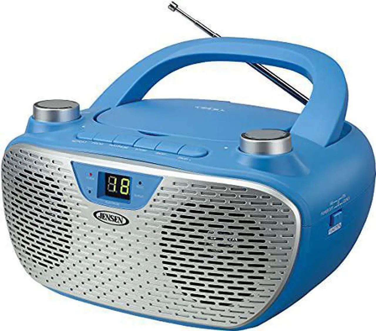 Main image of jensen cd-485-bl portable stereo cd player with am/fm stereo radio