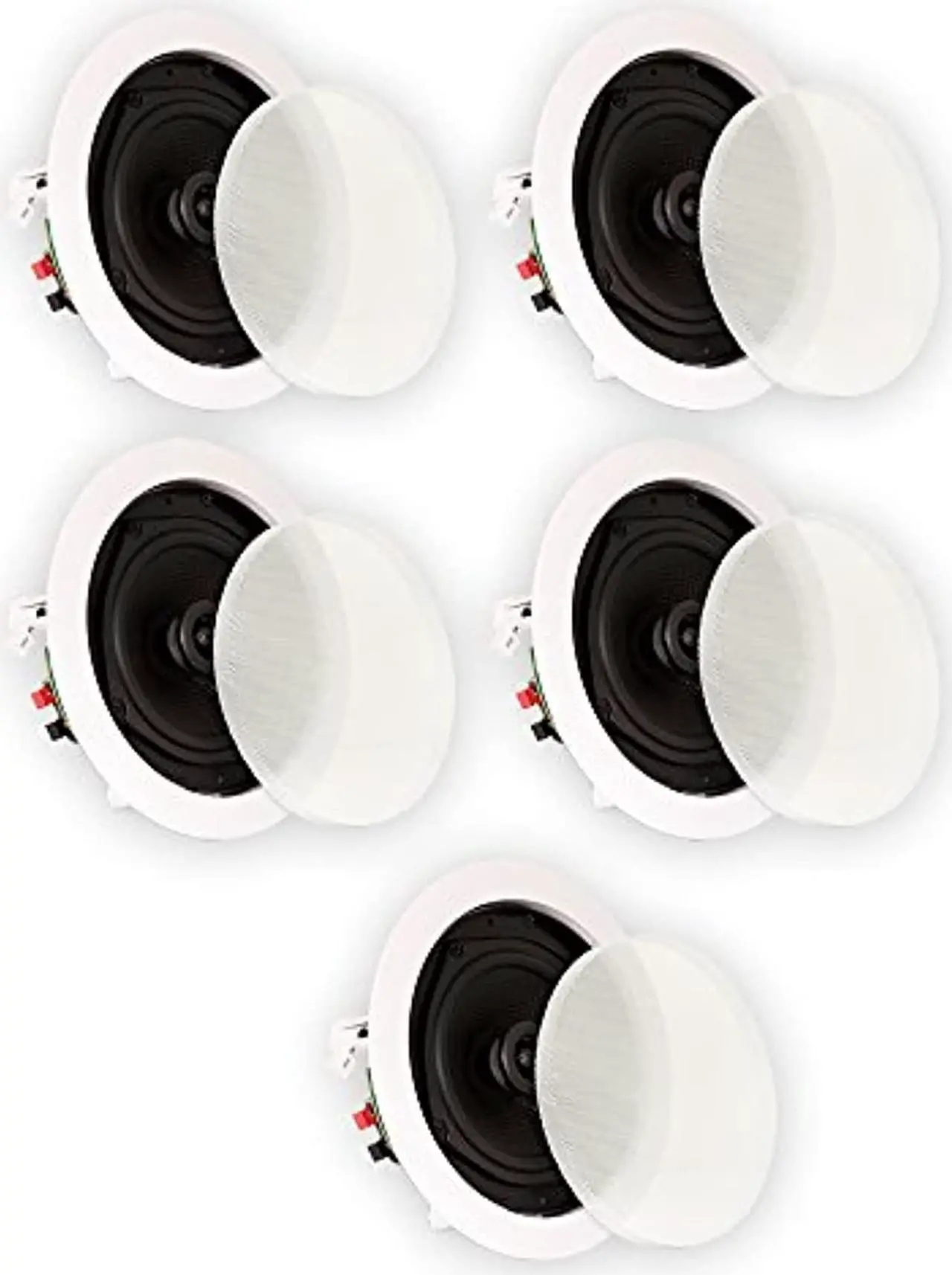 Alt view image 8 of 8 - Theater Solutions TS50C In Ceiling Speakers Surround Sound Home Theater 5 Speaker Set