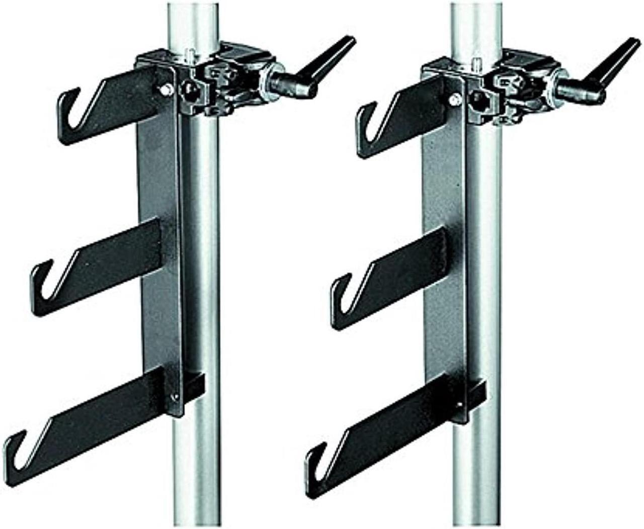 Alt view image 5 of 5 - Manfrotto 044 B/P Clamps-2 Holder Hooks 045 Mounted on 2 Superclamps 035
