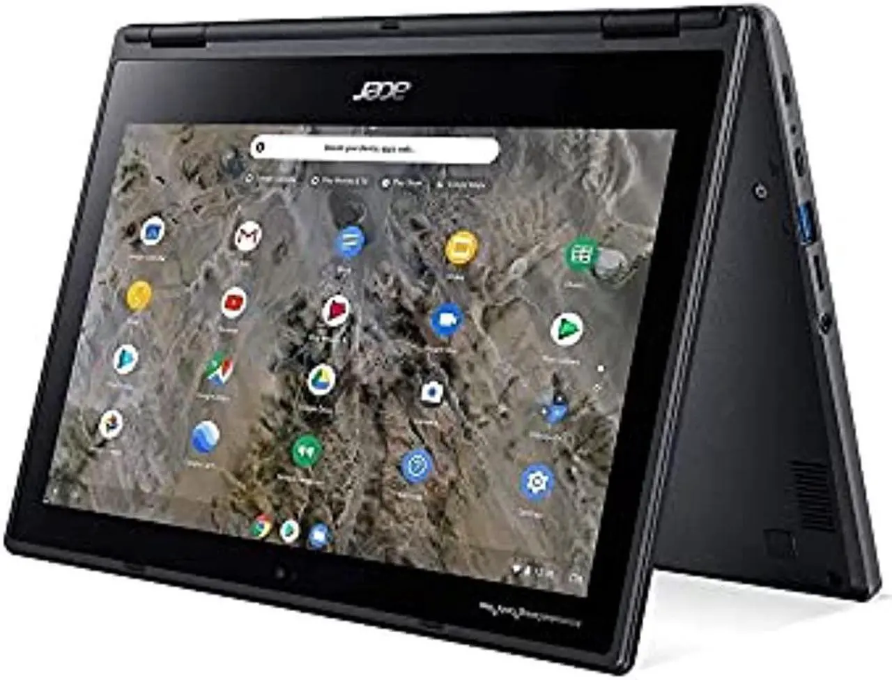 Alt view image 12 of 14 - Acer Chromebook Spin 311 R721T-62ZQ 11.6" Touchscreen 2 in 1 Chromebook - 1366 x 768 - A-Series A6-9220C - 4 GB RAM - 32 GB Flash Memory - Shale Black - Chrome OS - AMD Radeon R5 Graphics - In-pl