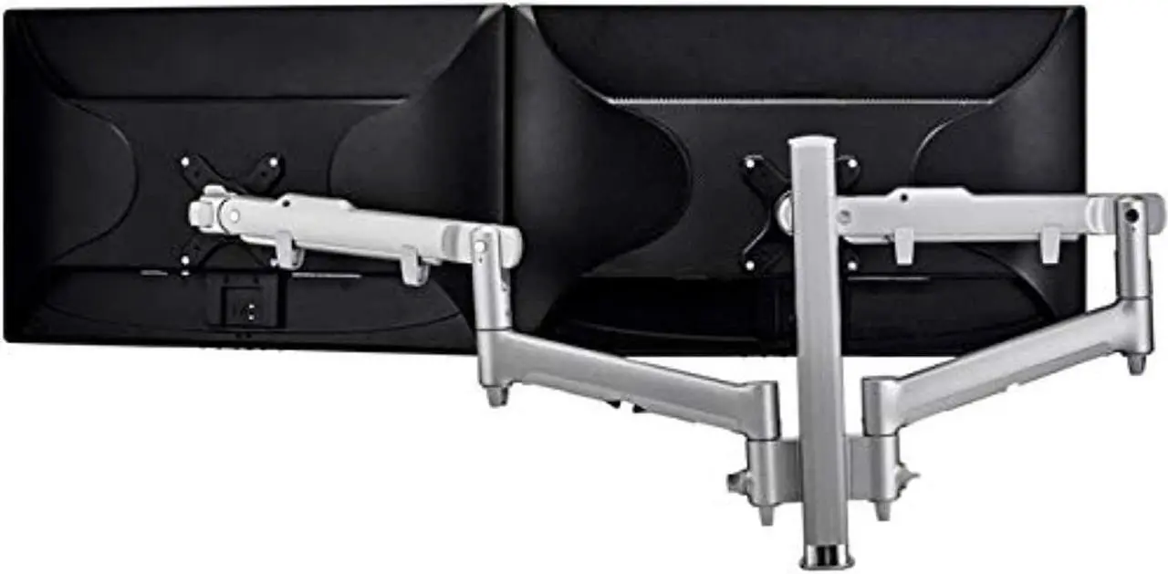 Alt view image 2 of 7 - atdec AWMS-2-D40-F-S Dual 618mm Dynamic Arms on 400mm Post