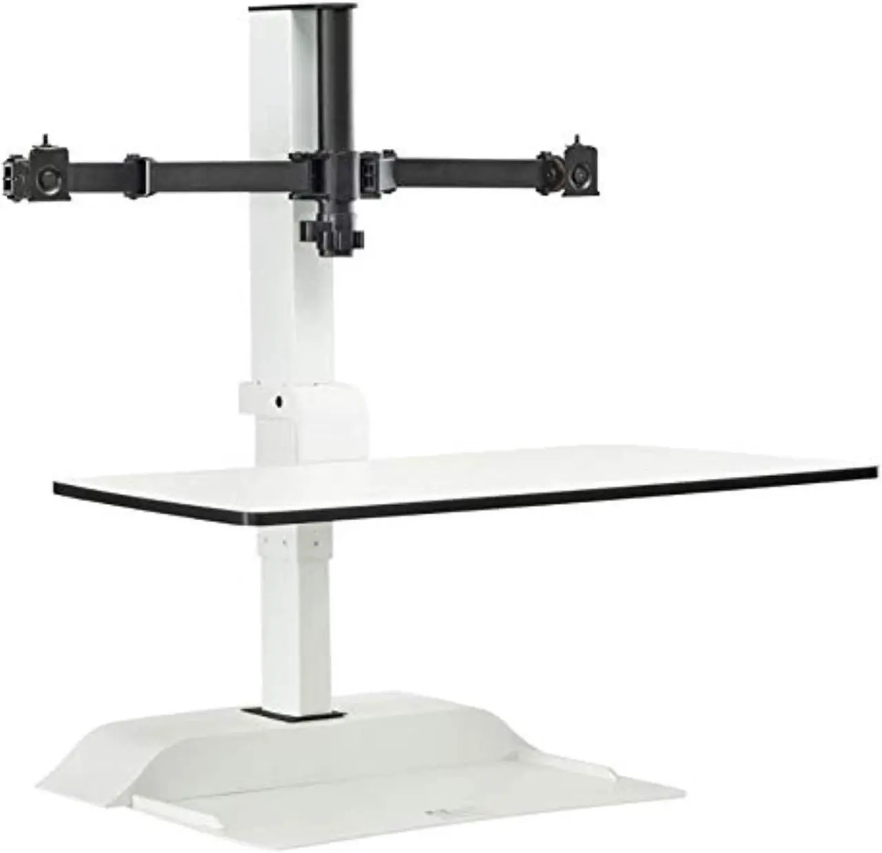 Alt view image 4 of 4 - Safco 2193WH Soar by Safco Electric Desktop Sit/Stand - Dual Monitor Arm