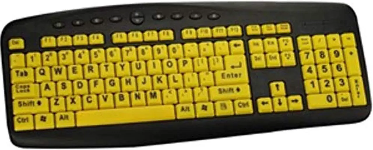 Alt view image 5 of 7 - Ergoguys High Visibility Large Print Soft Touch Wired Keyboard