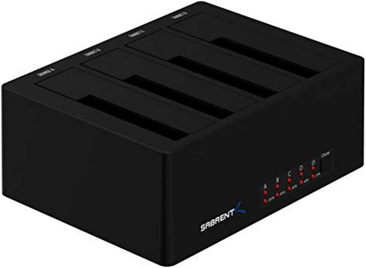 Alt view image 12 of 20 - Sabrent 4-Bay USB 3.0 SATA 2.5in/3.5in SSD/HDD Docking Station (DS-U3B4)