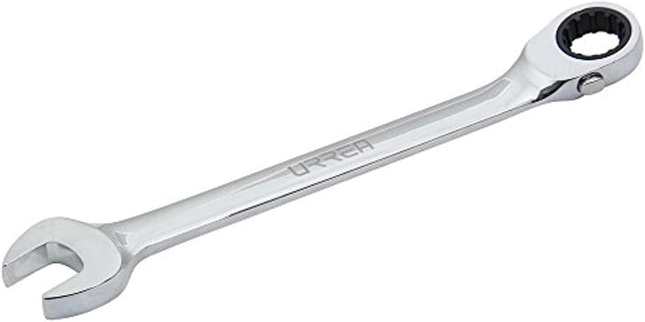 Alt view image 2 of 2 - urrea ratcheting combination wrench - 3/4" reversible spline drive wrench with 5 degree swing arc & fully polished nickel chrome finish - 1224cmr