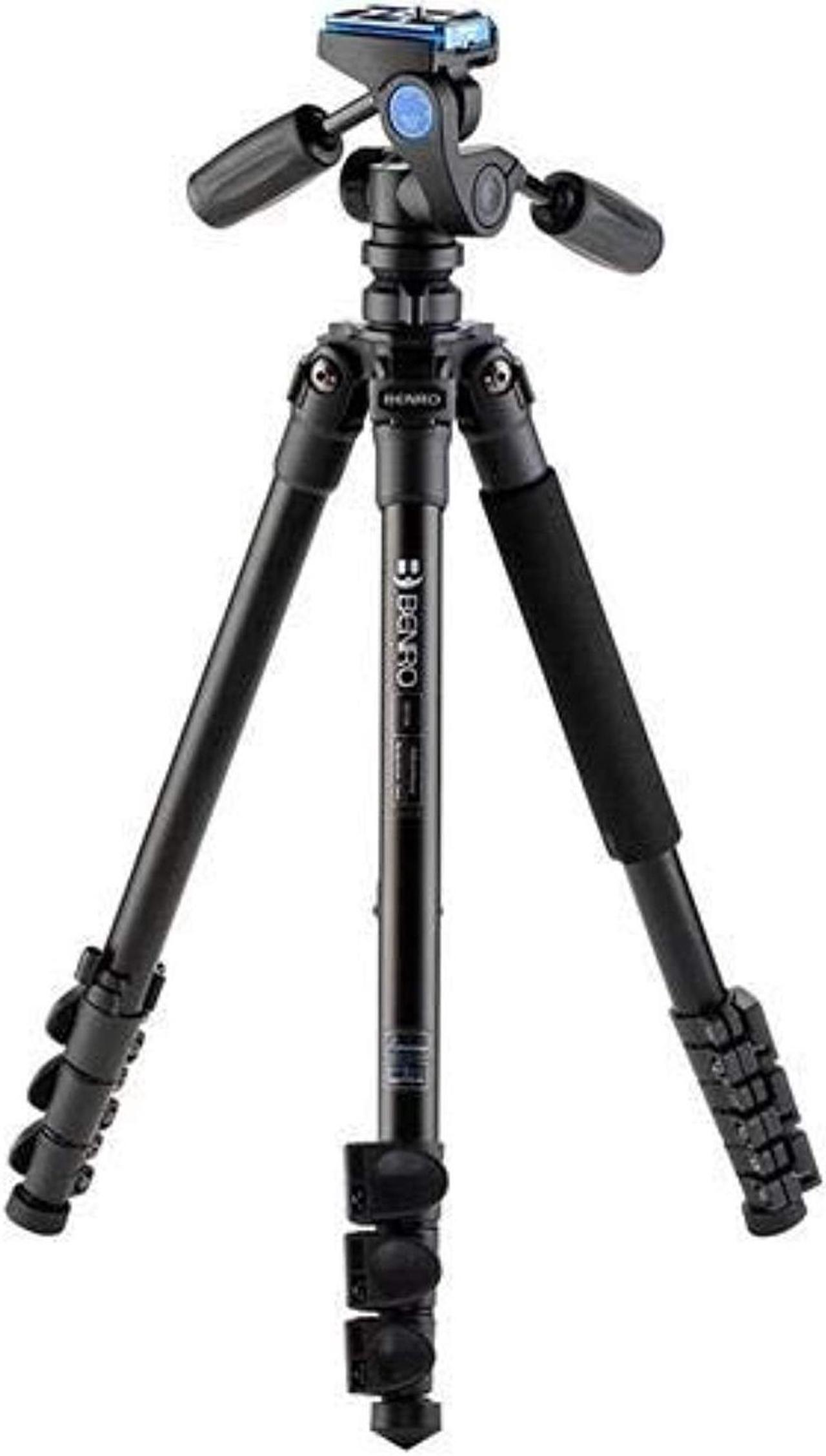 Alt view image 12 of 12 - Benro Adventure 4-Section Aluminum Tripod with HD1A 3-Way Pan/Tilt Head