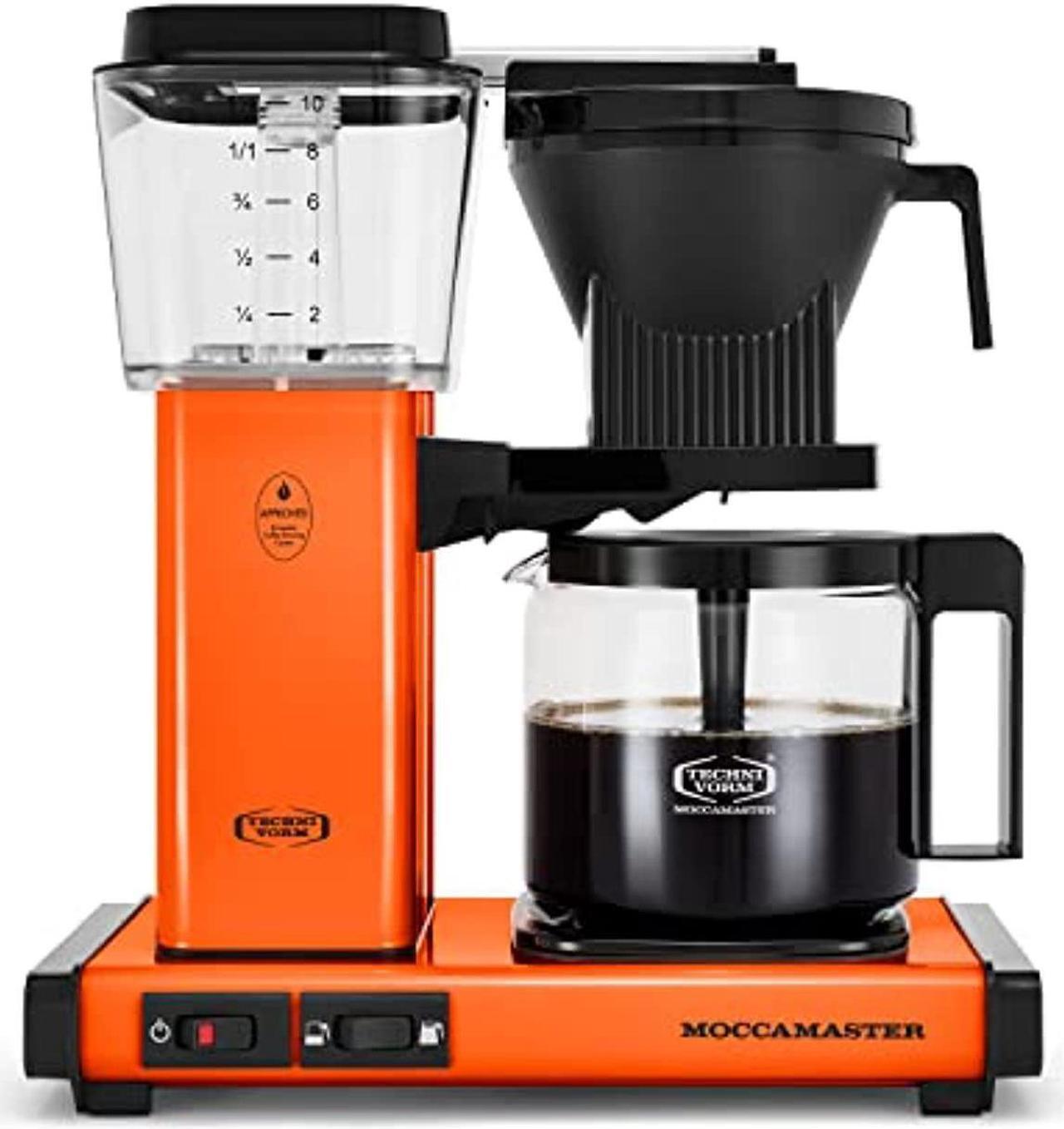 Main image of technivorm moccamaster moccamaster 53947 kbgv 10-cup coffee maker orange, 40 ounce, 1.25l