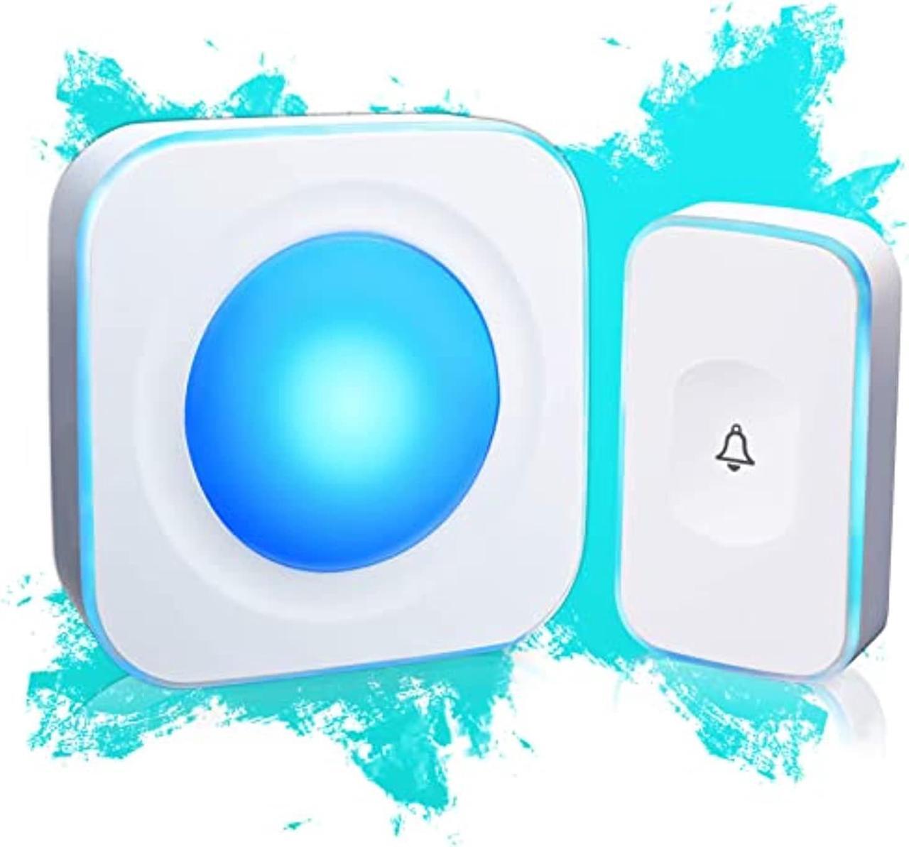 Alt view image 8 of 8 - Wireless Doorbell Waterproof Doorbells for Home Operating at 1000 Feet with 36 Melodies 4 Volume levels, Flash Led Light (1 Receiver&1 Touch Button White)