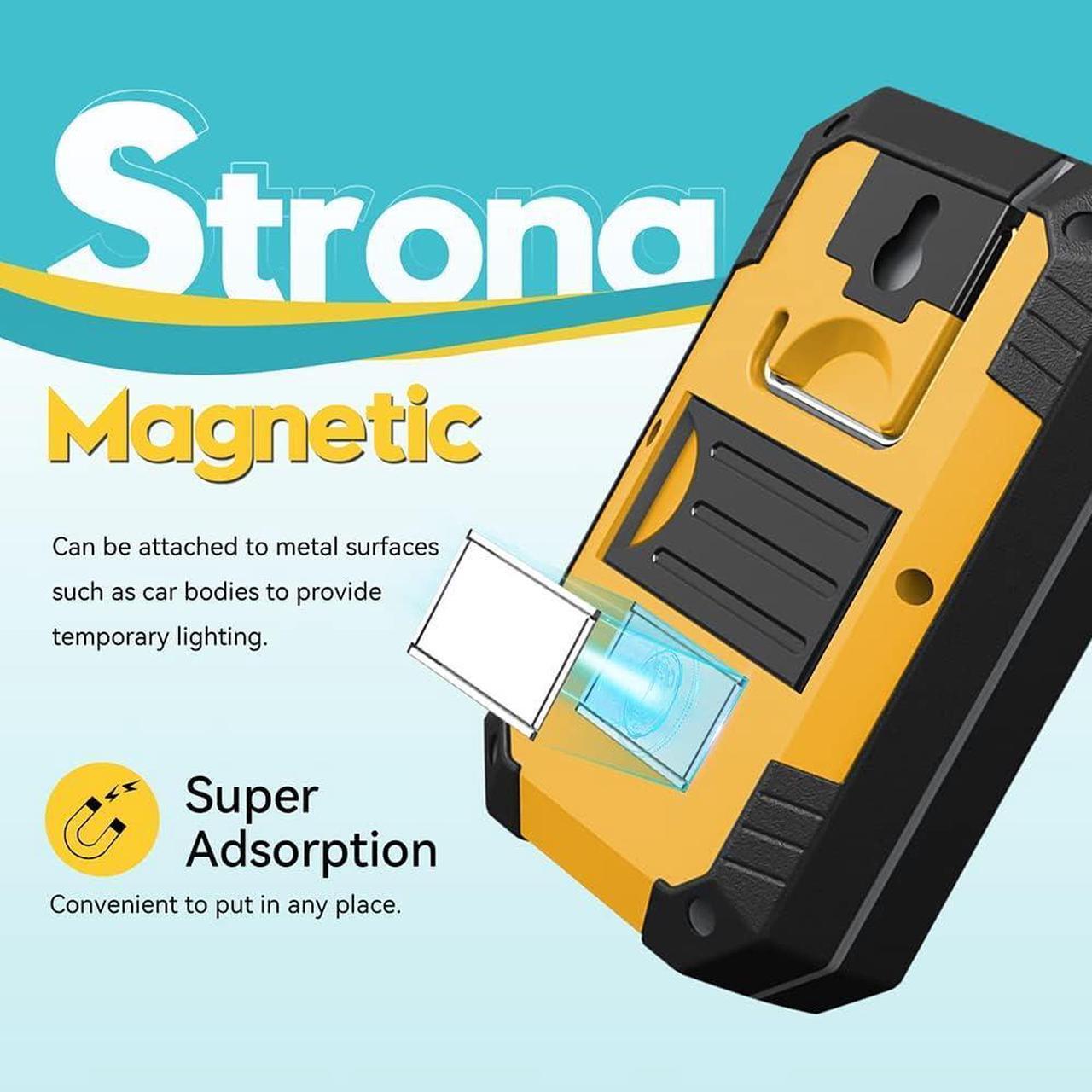 Alt view image 3 of 7 - Portable LED Rechargeable Work Light for Car Repairing, Camping, Hiking, Backpacking, Fishing, Hurricane