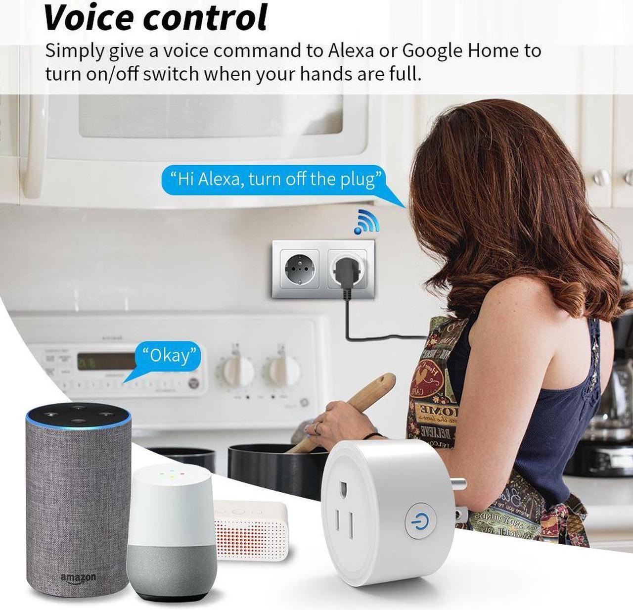 Alt view image 5 of 7 - Smart Plug, Measuring Socket,Mobile Phone Remote Voice Control Timing Switch