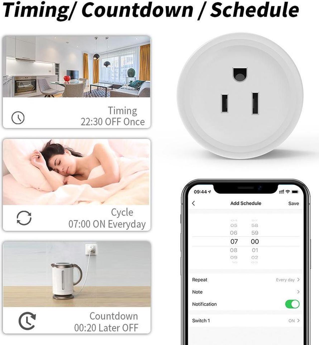 Alt view image 6 of 7 - Smart Plug, Measuring Socket,Mobile Phone Remote Voice Control Timing Switch