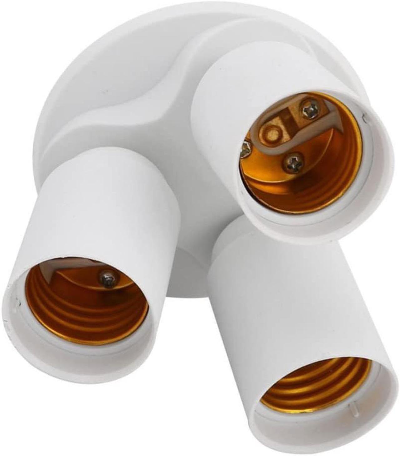 Main image of OmaiLighting E26 E27 3 in 1 Light Bulb Socket Splitter Adapter, Triple Lamp Holder Converter Fixture for Garage Lighting Photography Studio