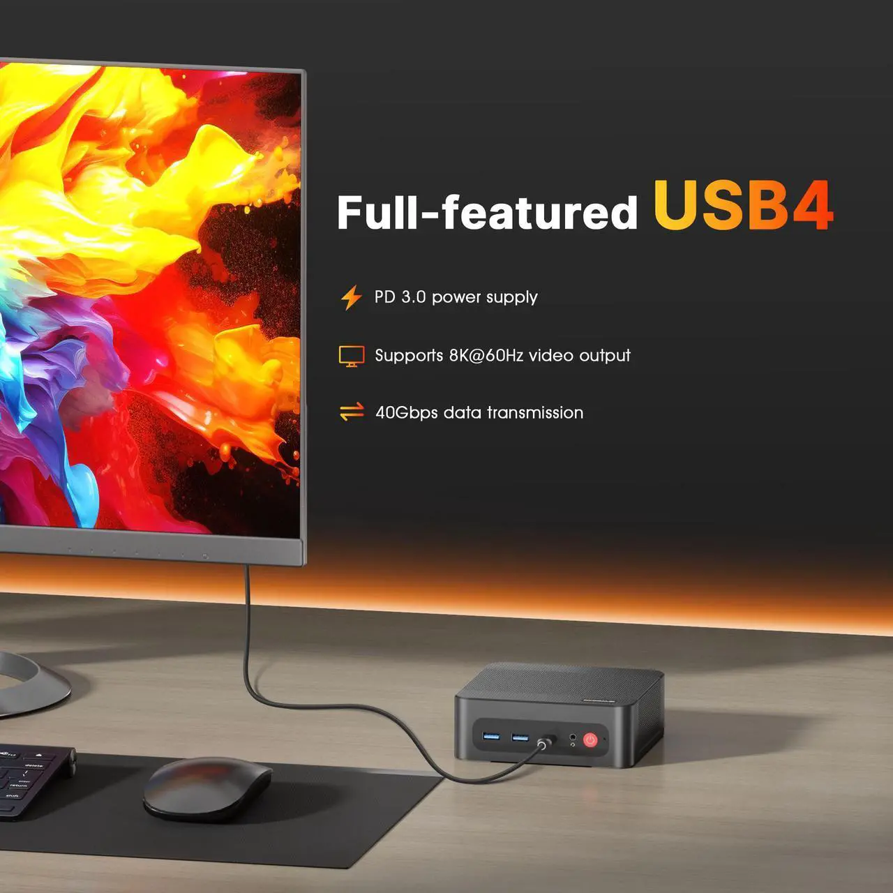 Alt view image 7 of 7 - BOSGAME P3 Mini PC Gaming,AMD Ryzen 9 6900HX 32GB DDR5 RAM 1TB PCIe4.0 SSD Micro Computer,Radeon 680M,Dual 2.5Gbps LAN/USB4/WiFi6E for Home Office Gamer