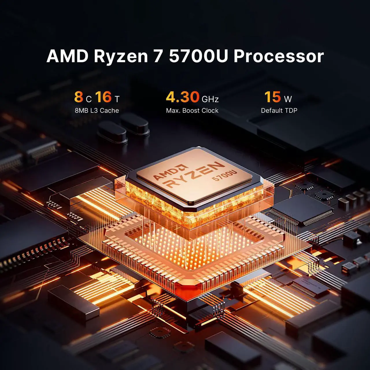 Alt view image 3 of 7 - BOSGAME P4 Ryzen Mini PC Windows 11 Pro, AMD Ryzen 7 5700U 32GB RAM 1TB M.2 SSD Micro Computers, Mini Gaming PC 4K Triple Display/Dual 2.5GbE LAN/WiFi 6 for Gamer/Office/Home 32GB RAM / 1TB NVME SSD