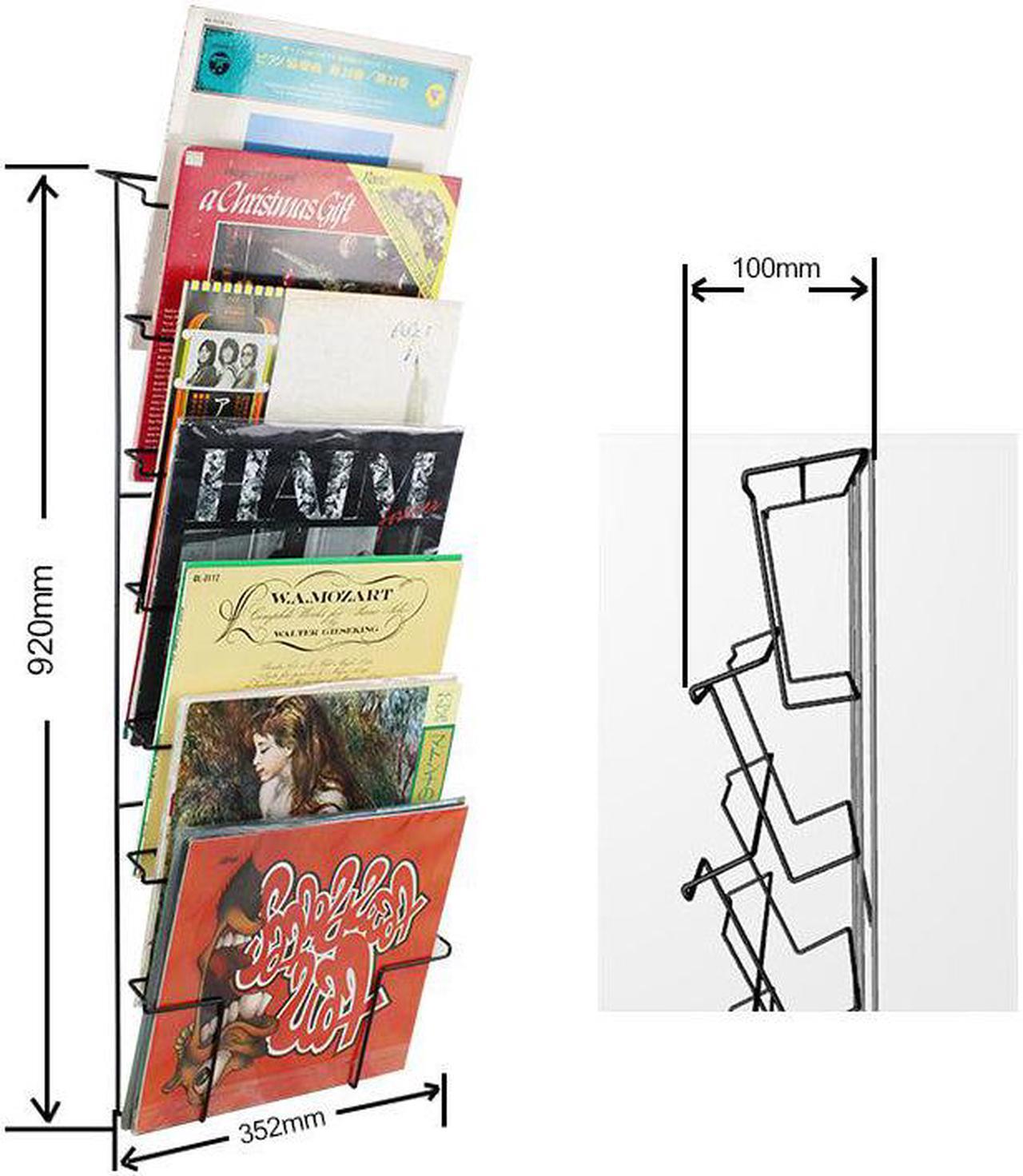 Alt view image 3 of 3 - Wall Mount Vinyl Disc LP Record Wire Rack Holder