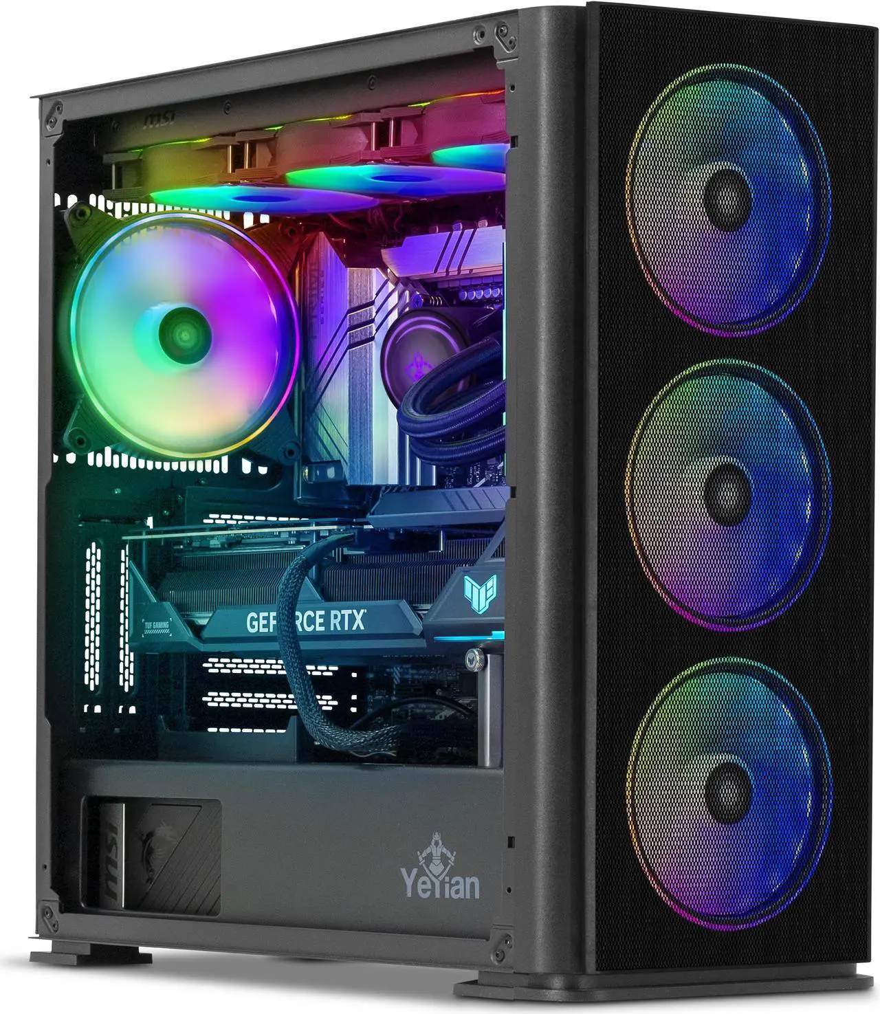 Main image of YEYIAN ODACHI 14th Gen CPU Powerful Gaming PC Desktop INTEL i9 14900KF, RTX 4090, 2TB NVMe SSD + 6TB HD, 64GB DDR5 6000MHz, 1000W Platinum PSU, 360mm AIO, AC Wi-FI, Window 11 64bit - YPI-OD49KFD-4901U