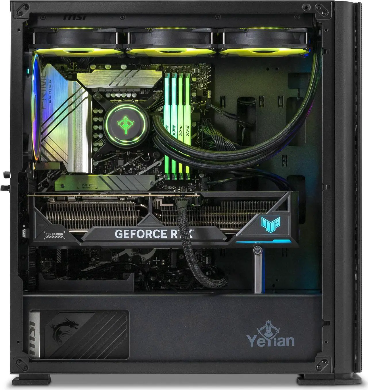 Alt view image 2 of 5 - YEYIAN ODACHI 14th Gen CPU Powerful Gaming PC Desktop INTEL i9 14900KF, RTX 4090, 2TB NVMe SSD + 6TB HD, 64GB DDR5 6000MHz, 1000W Platinum PSU, 360mm AIO, AC Wi-FI, Window 11 64bit - YPI-OD49KFD-4901U