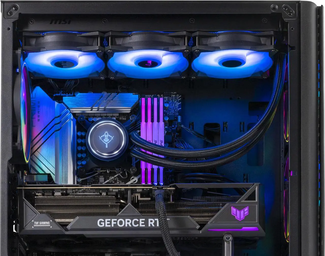 Alt view image 4 of 5 - YEYIAN ODACHI 14th Gen CPU Powerful Gaming PC Desktop INTEL i9 14900KF, RTX 4090, 2TB NVMe SSD + 6TB HD, 64GB DDR5 6000MHz, 1000W Platinum PSU, 360mm AIO, AC Wi-FI, Window 11 64bit - YPI-OD49KFD-4901U