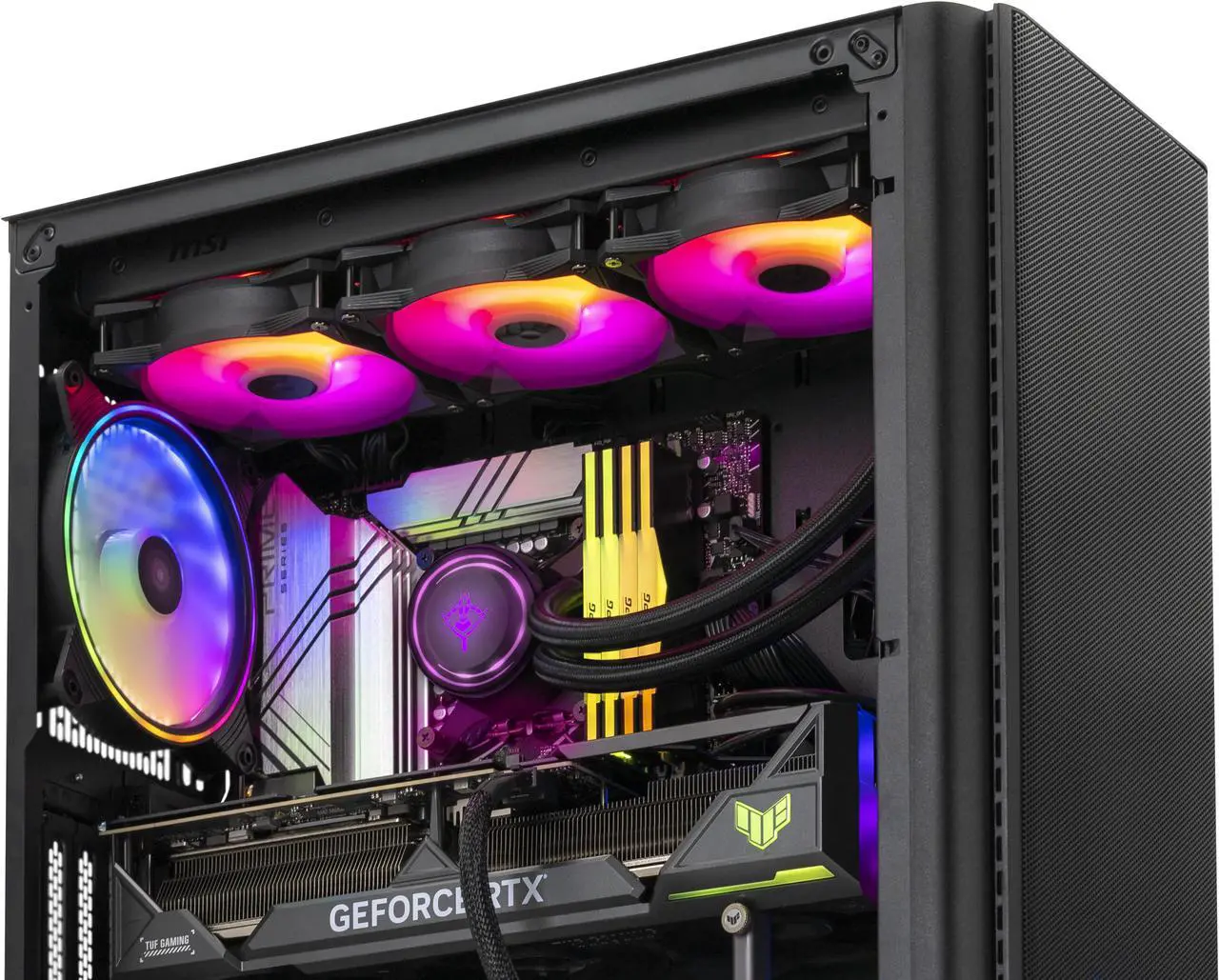 Alt view image 5 of 5 - YEYIAN ODACHI 14th Gen CPU Powerful Gaming PC Desktop INTEL i9 14900KF, RTX 4090, 2TB NVMe SSD + 6TB HD, 64GB DDR5 6000MHz, 1000W Platinum PSU, 360mm AIO, AC Wi-FI, Window 11 64bit - YPI-OD49KFD-4901U