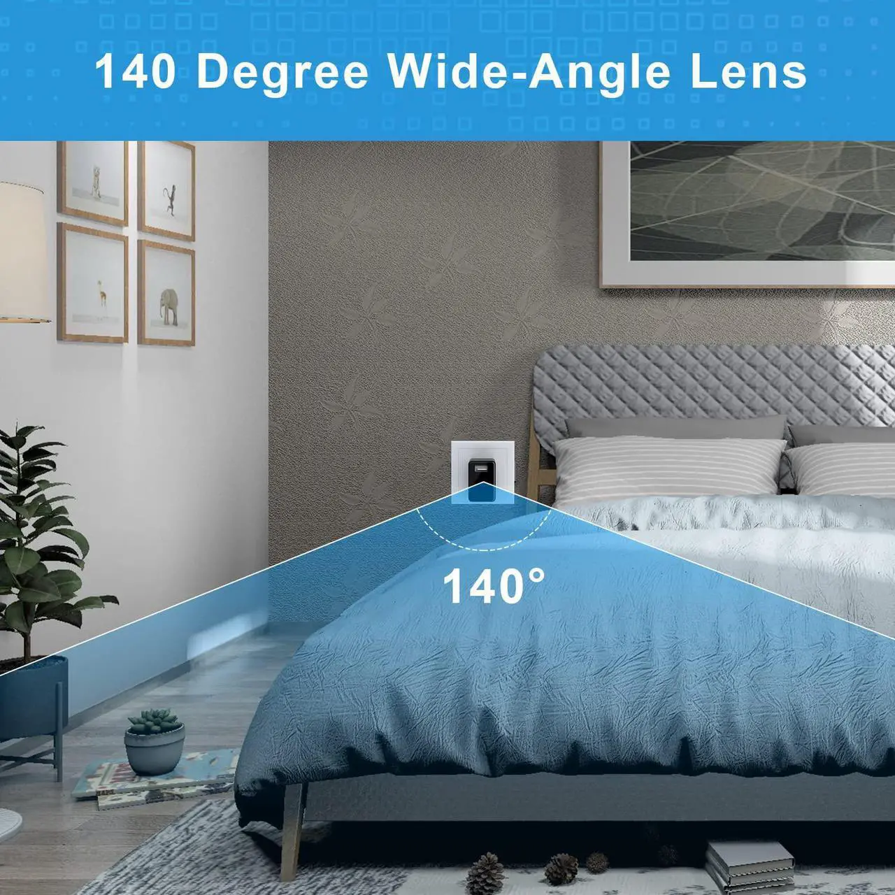 Alt view image 3 of 7 - GooSpy Hidden Camera Charger - Mini WiFi Spy Camera - Full HD 1080P - 140 Degree Wide Angle - Small Indoor Nanny Cam - Tiny USB Charger Cameras