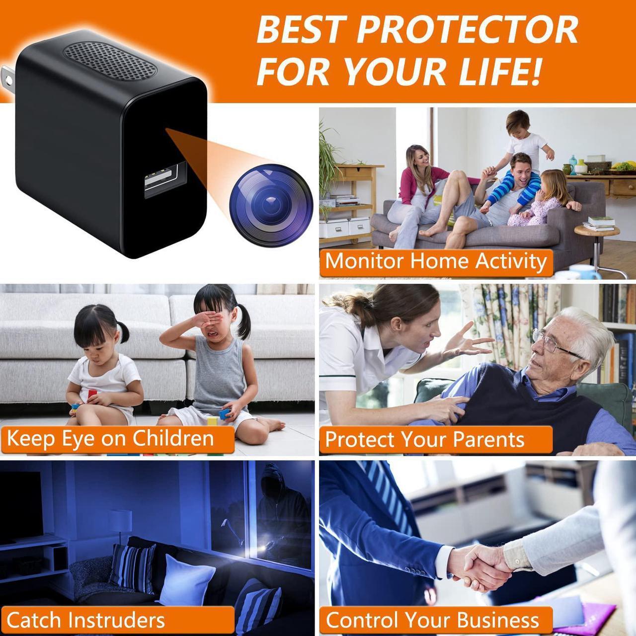 Alt view image 6 of 6 - Spy Camera Hidden Camera 4K UHD Wireless Hidden WiFi Camera with Remote View, USB Small Hidden Camera,Mini Spy Hidden Camera with Motion Detection Nanny Cam for Home Office