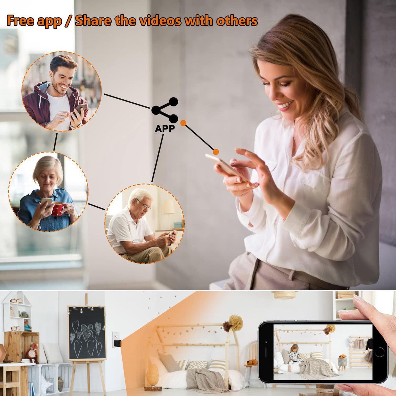 Alt view image 3 of 6 - Spy Camera Hidden Camera 4K UHD Wireless Hidden WiFi Camera with Remote View, USB Small Hidden Camera,Mini Spy Hidden Camera with Motion Detection Nanny Cam for Home Office