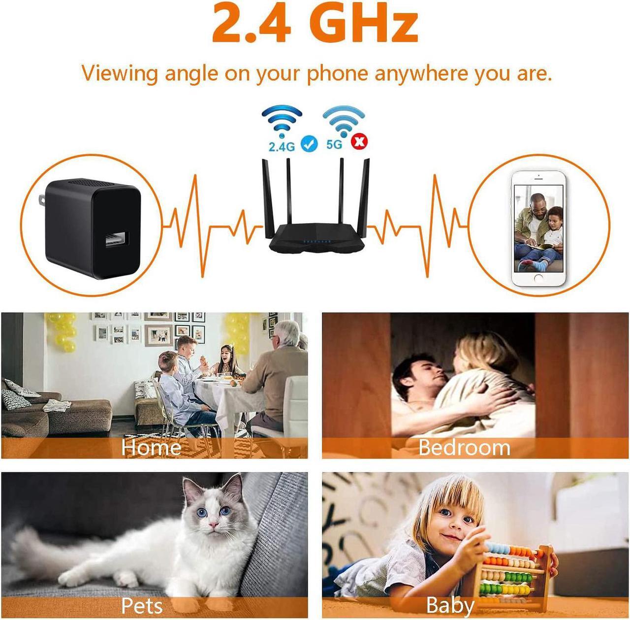 Alt view image 4 of 6 - Spy Camera Hidden Camera 4K UHD Wireless Hidden WiFi Camera with Remote View, USB Small Hidden Camera,Mini Spy Hidden Camera with Motion Detection Nanny Cam for Home Office