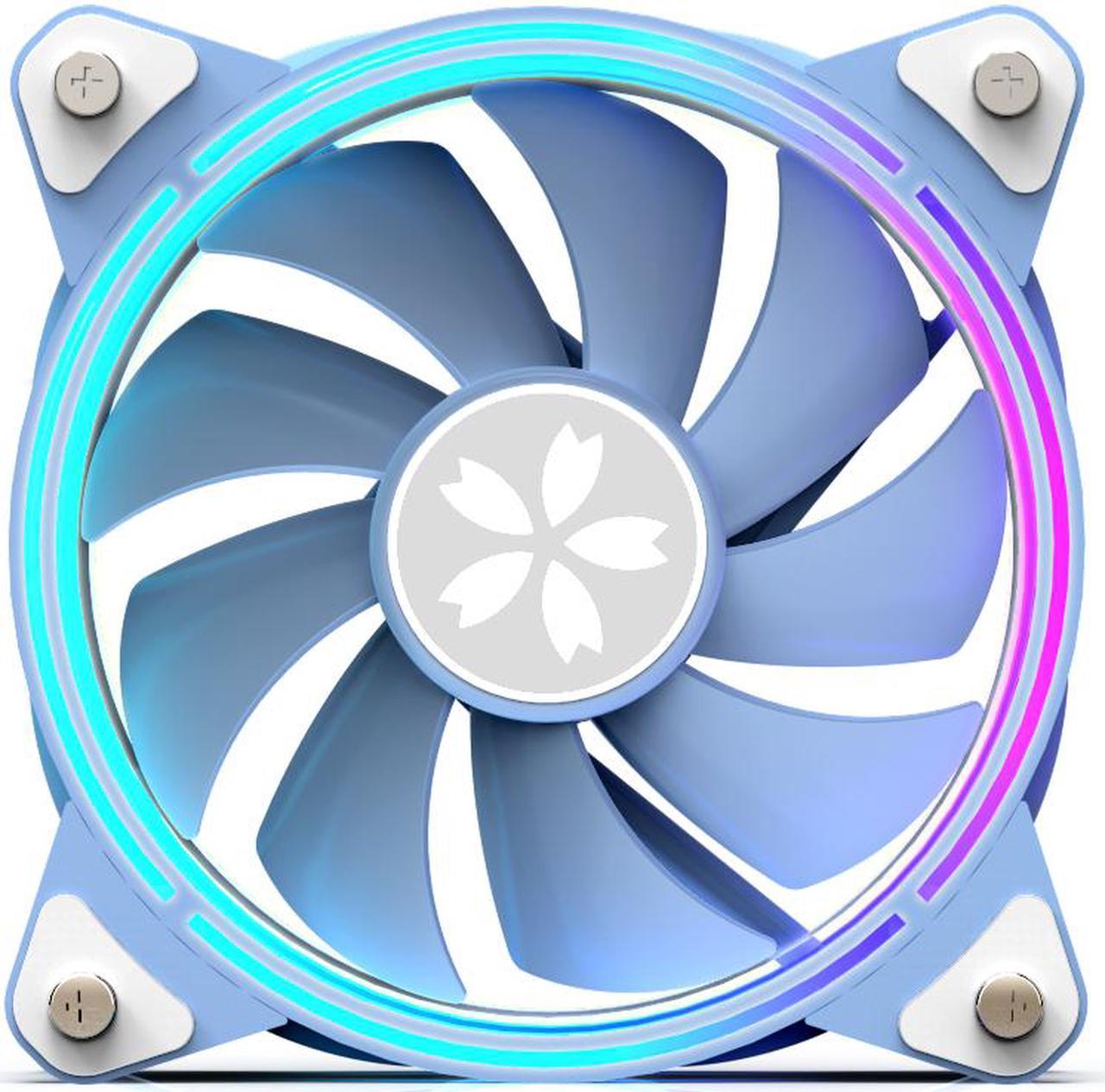 Yeston * zeaginal Sakura ARGB LED 120mm Case Fan,Quiet Edition High Airflow Color LED Case Fan for PC Cases, CPU Coolers,Radiators SystemComputer Case Cooling Fan