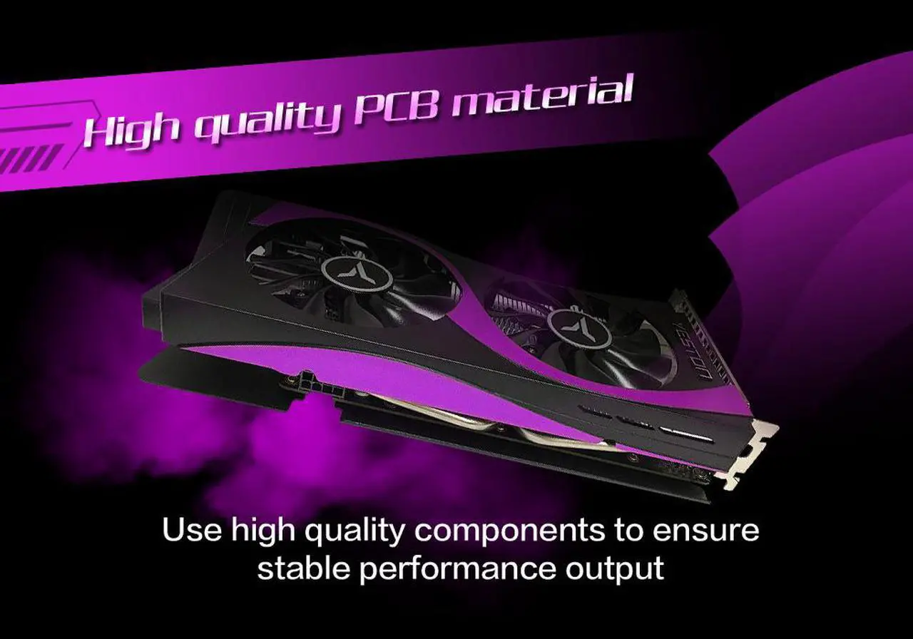 Alt view image 5 of 7 - Yeston GeForce GTX 1660  Super-6G  GDDR6  6GB 192Bit Graphics cards Nvidia pci express x16 3.0 video cards Desktop computer PC video gaming graphics card