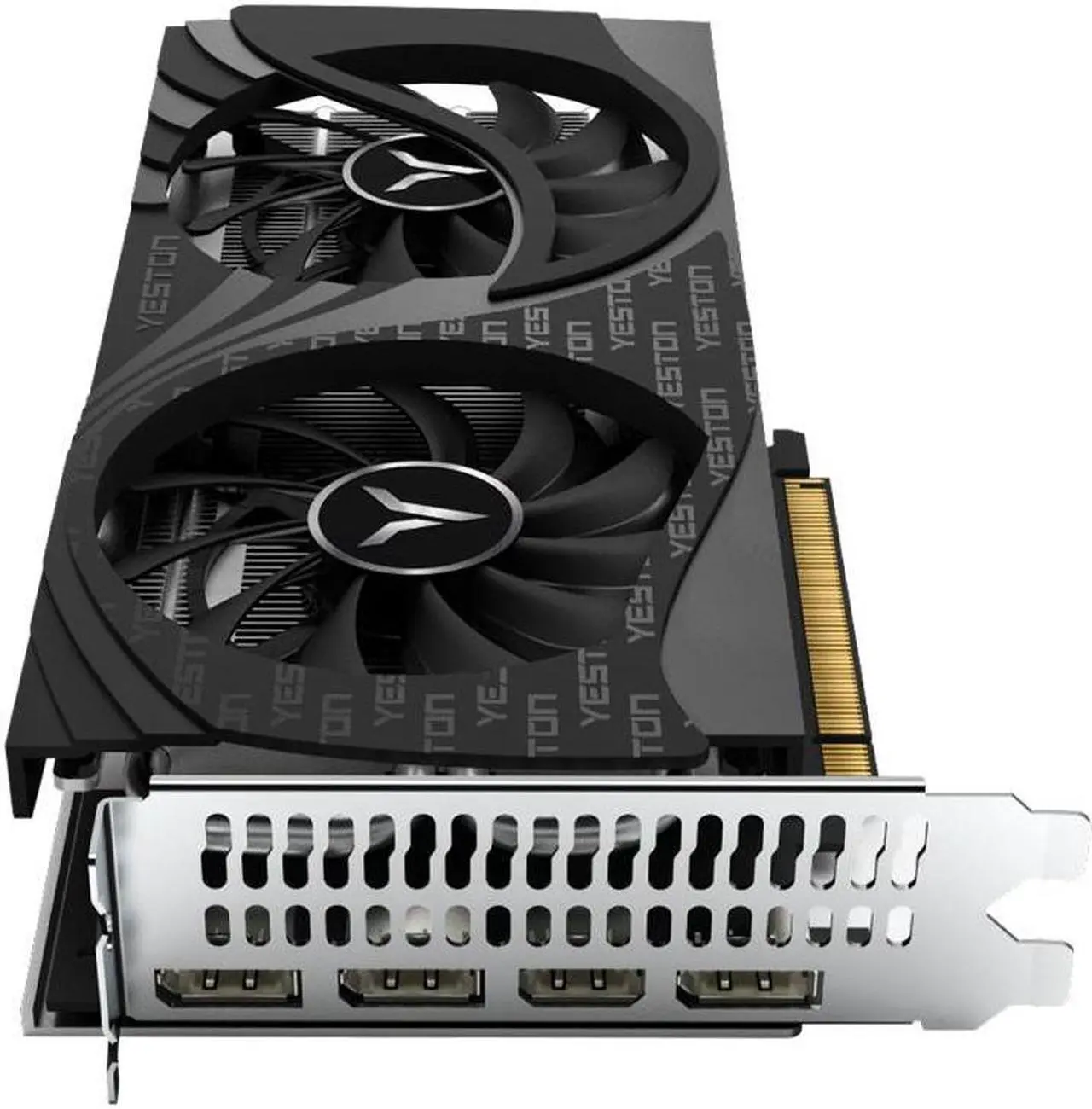 Alt view image 4 of 6 - Yeston Radeon RX 7600 8GD6 GDDR6 128bit video cards Desktop computer PC Video Graphics Cards support PCI-Express 4.0 3*DP+1*HDMI-compatible  graphics card 8GB Double Fans