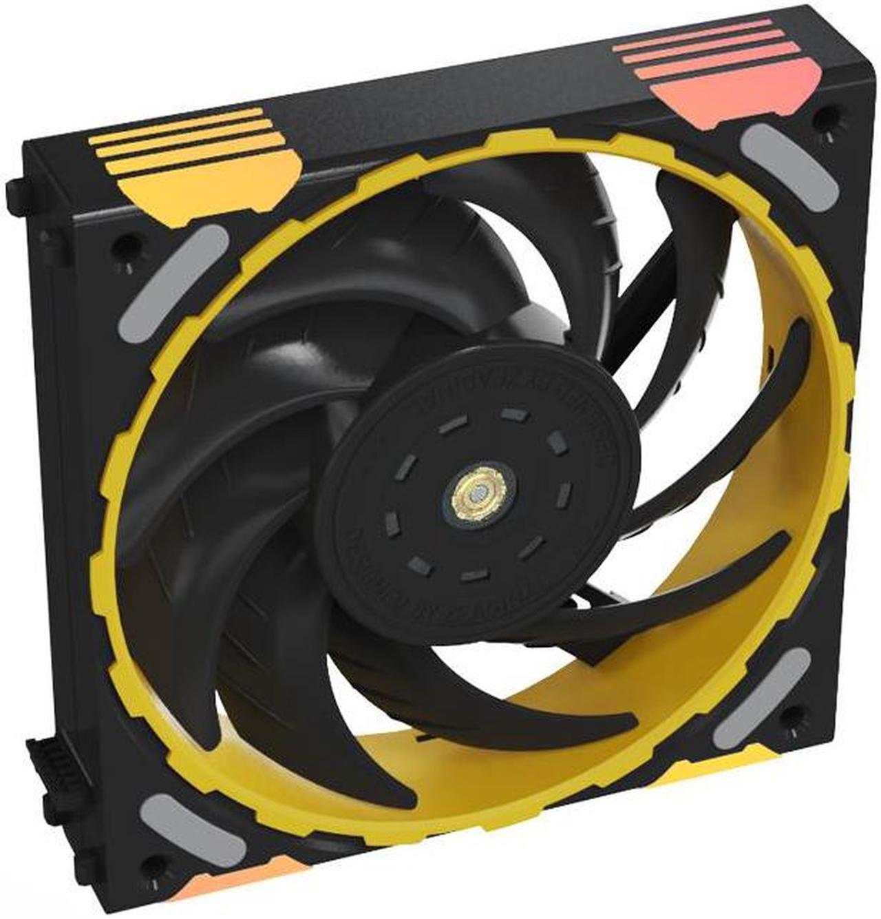 Yeston * Zeaginal ZC-ZHUISHEN TI Black LED 120mm Case Fan,Quiet Edition High Airflow Color LED Case Fan for PC Cases, FDB bearing Fan CPU Coolers Radiators SystemComputer Case Cooling Fan