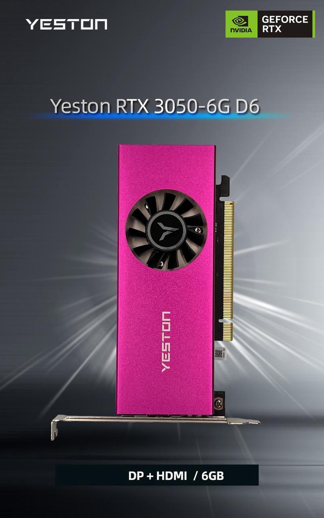 Alt view image 6 of 7 - Yeston GeForce RTX 3050 6GB GDDR6 LP Graphics cards pci express 3.0 video cards Desktop computer PC video gaming graphics card RTX3050 - 6GD6 LP