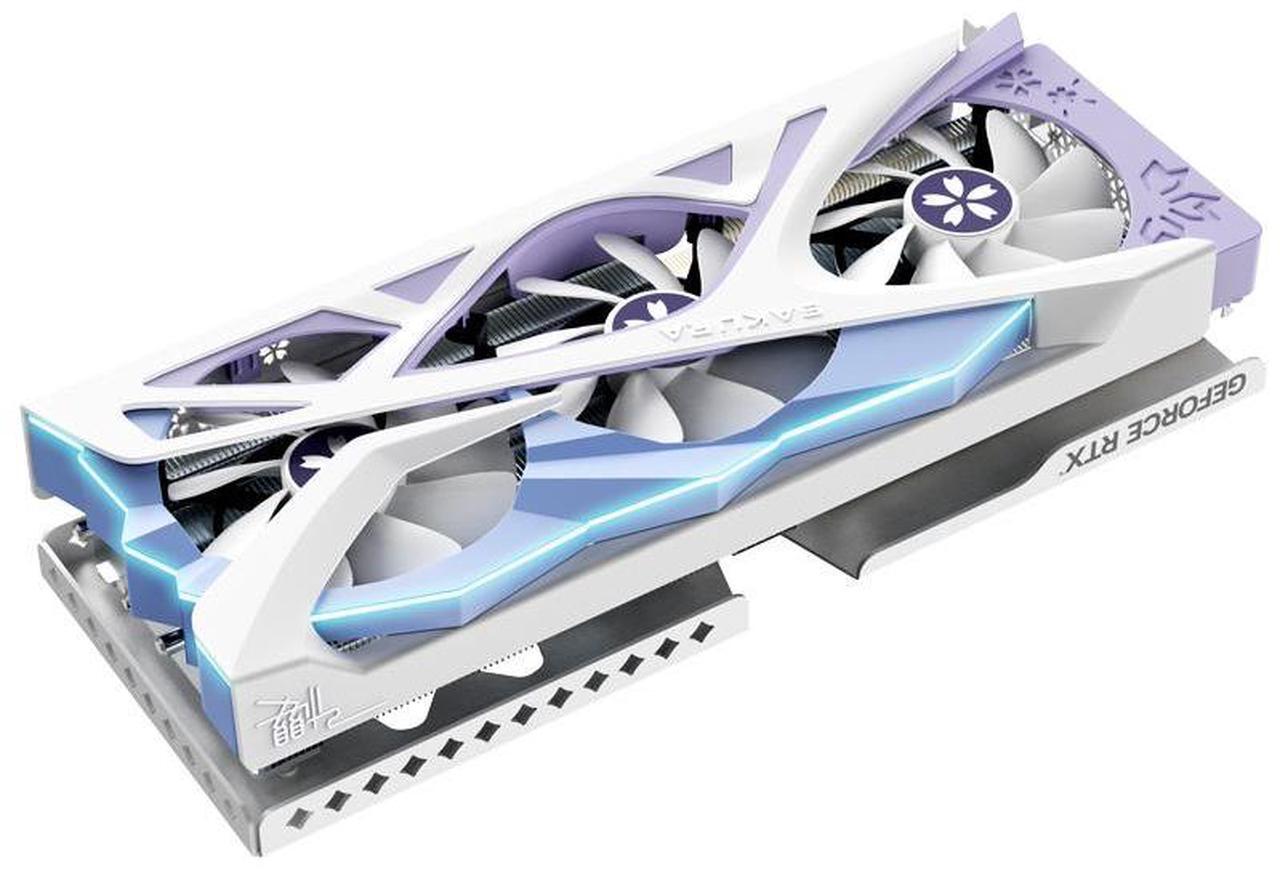 Alt view image 2 of 5 - Yeston Sakura Nvidia GeForce RTX 5070 Graphics Card GDDR7 12G 192bit Gaming GPU PCI-Express 5.0 video cards Desktop computer PC video gaming graphics card
