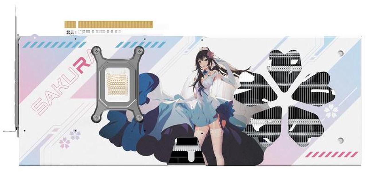 Alt view image 3 of 5 - Yeston Sakura Nvidia GeForce RTX 5070 Graphics Card GDDR7 12G 192bit Gaming GPU PCI-Express 5.0 video cards Desktop computer PC video gaming graphics card
