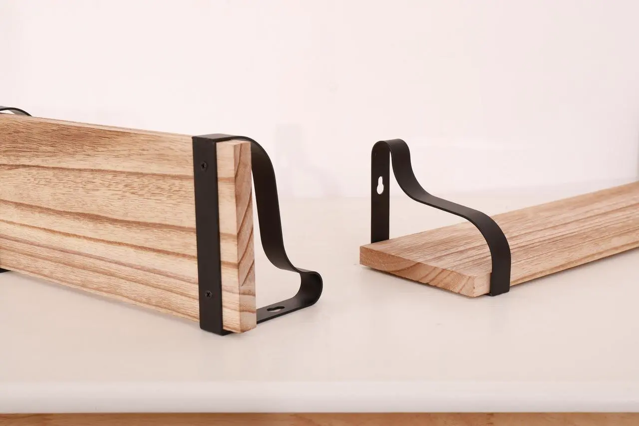Alt view image 6 of 7 - Floating Shelves Wall Mounted Set of 3 Wall Storage Shelves Display Rack for Bedroom, Living Room, Bathroom, Kitchen, Office and More