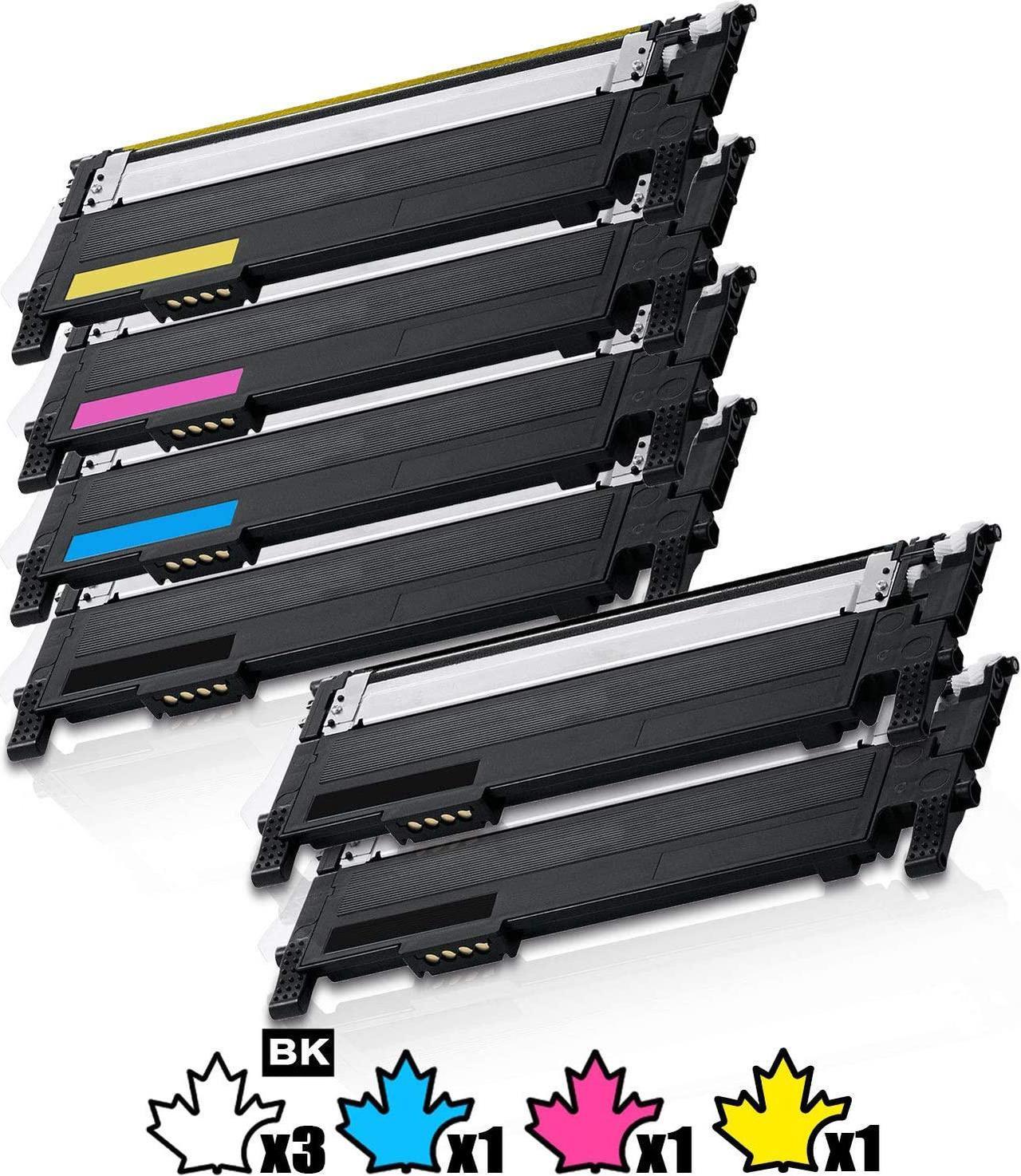 6 Inkfirst® Compatible Toner Cartridges 406S Replacement for Samsung 406S CLP-365 CLX-3305 CLX-3305 Xpress C410W C460FW