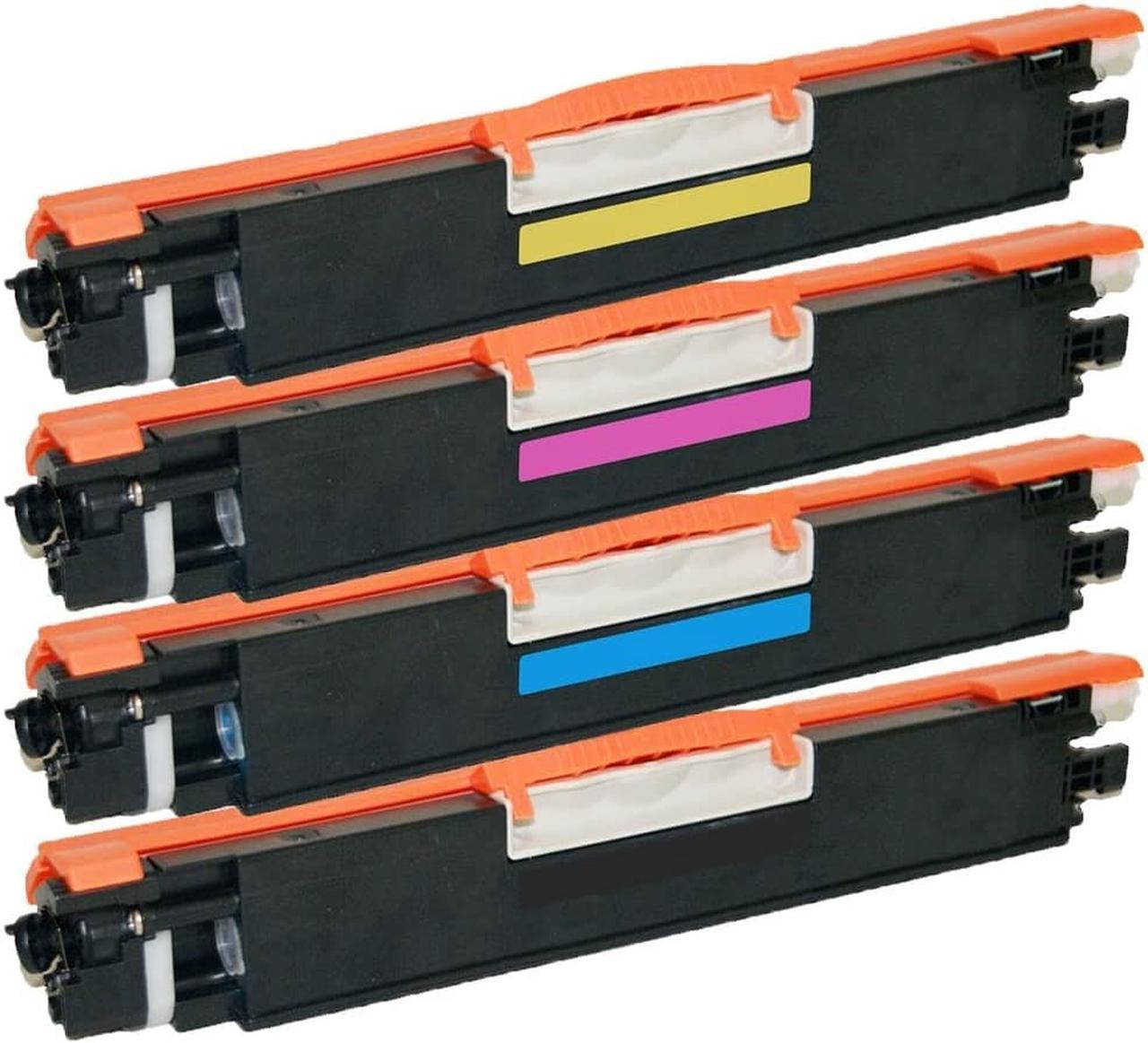 1 Set of 4 Inkfirst Compatible Toner Cartridges Replacement for HP CE310A CE311A CE312A CE313A 126A Color LaserJet CP1025nw