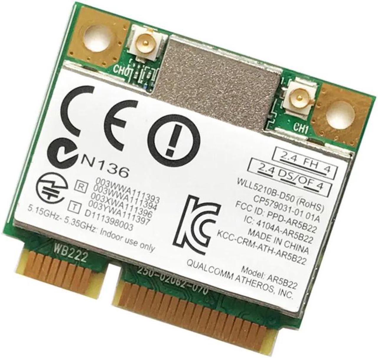 Alt view image 6 of 7 - Dual Band 300Mbps Wifi AR5B22 Wireless 802.11a/b/g/n Half Mini PCI-E WLAN 2.4G/5Ghz 4.0 Wi-Fi Wireless Network Card
