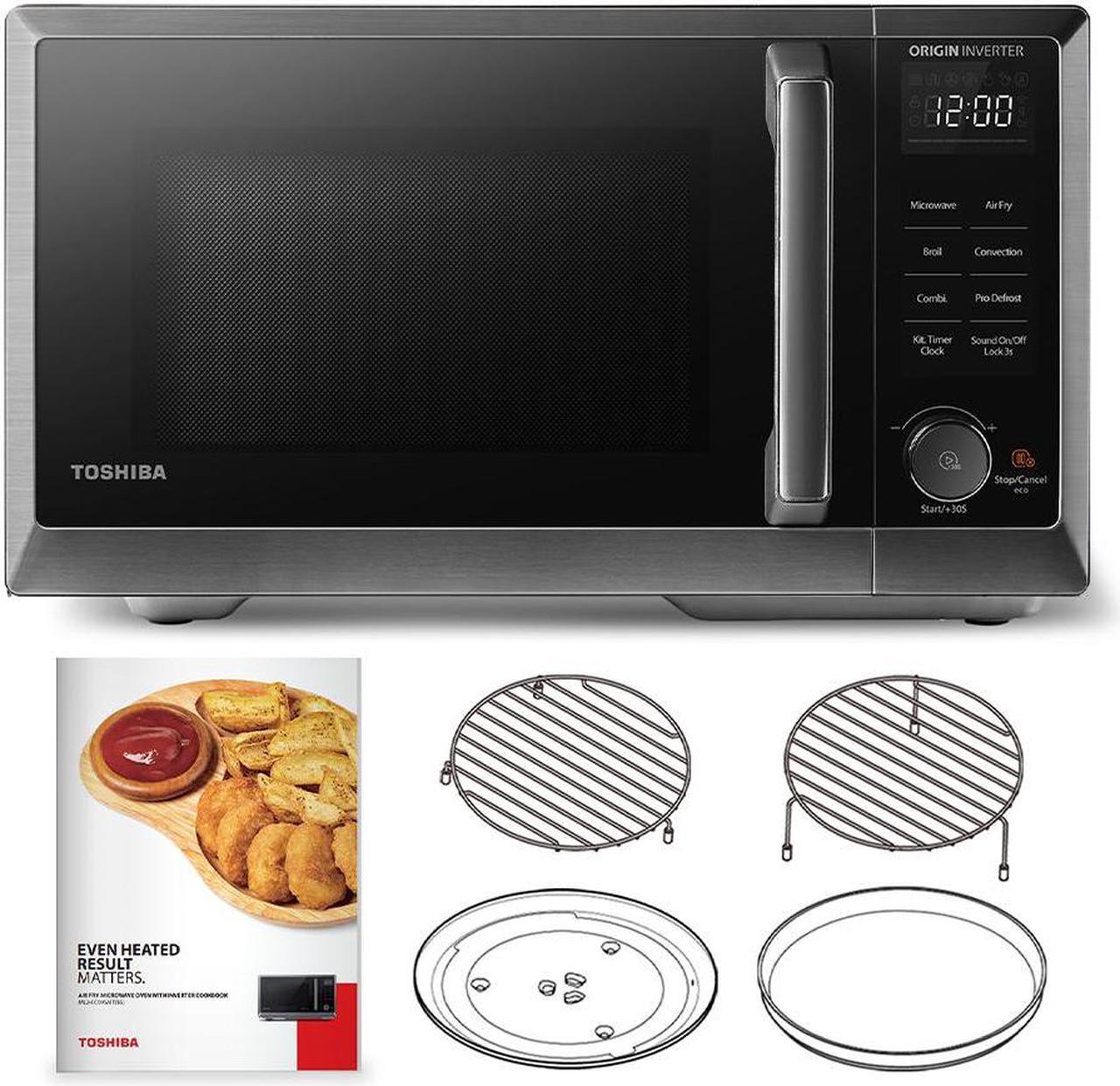 Main image of Toshiba 6-in-1 Countertop Microwave Oven with Inverter Technology, Air Fryer and Speedy Combi, Small Convection Microwave with 27 Preset Menus, Eco-Mode, Sound On/Off, 0.9 cu.ft, 900W, Black