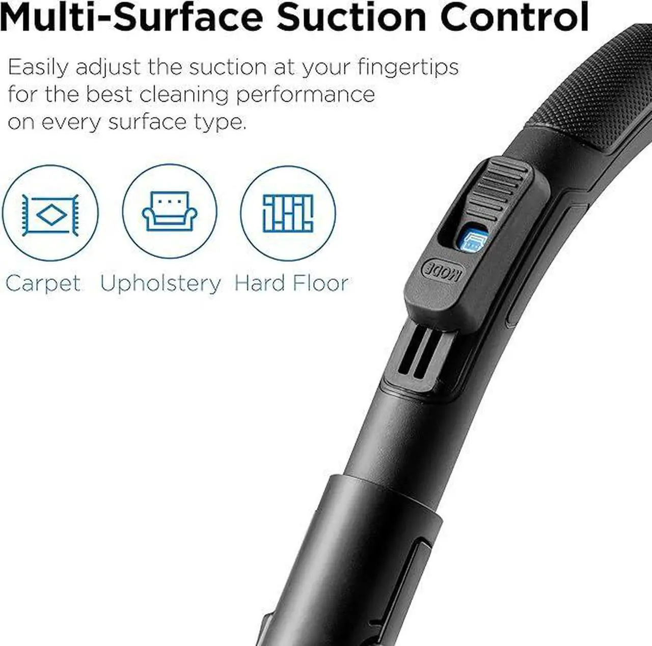 Alt view image 2 of 6 - Eureka WhirlWind Bagless Canister 2.5L Vacuum Cleaner, Lightweight Vac for Carpets and Hard Floors, NEN110A, Blue corded