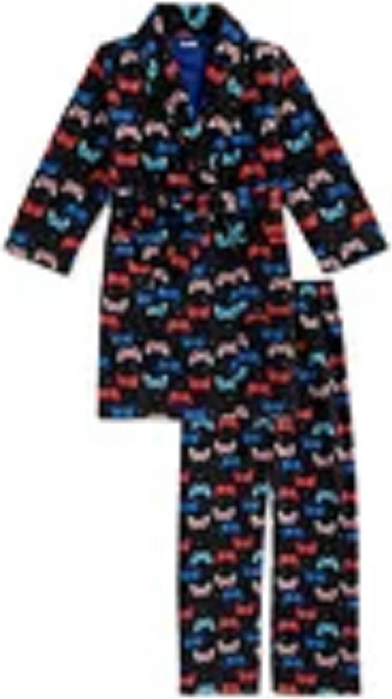 Main image of Championship Gold Boys Game Over Remote Graphic Tee, Pants & Robe Pajama Set,  3-Piece, 4/5