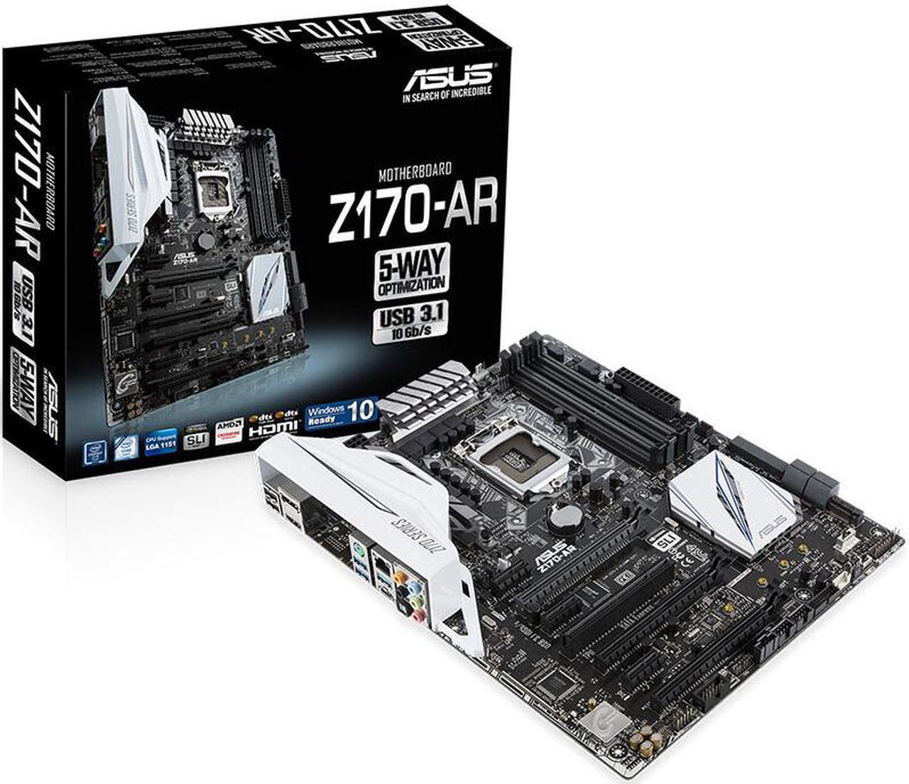 Alt view image 8 of 8 - ASUS Z170-AR LGA 1151 Intel Z170 HDMI SATA 6Gb/s USB 3.1 USB 3.0 ATX Intel Motherboard