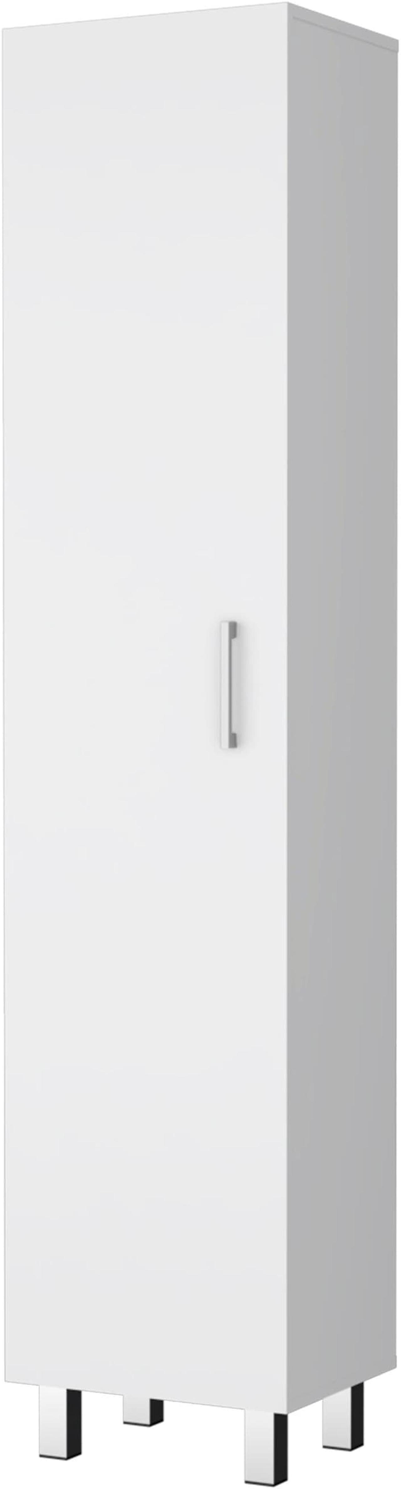 Main image of Clarno Tall Storage Cabinet, Single Door with Broom Hangers