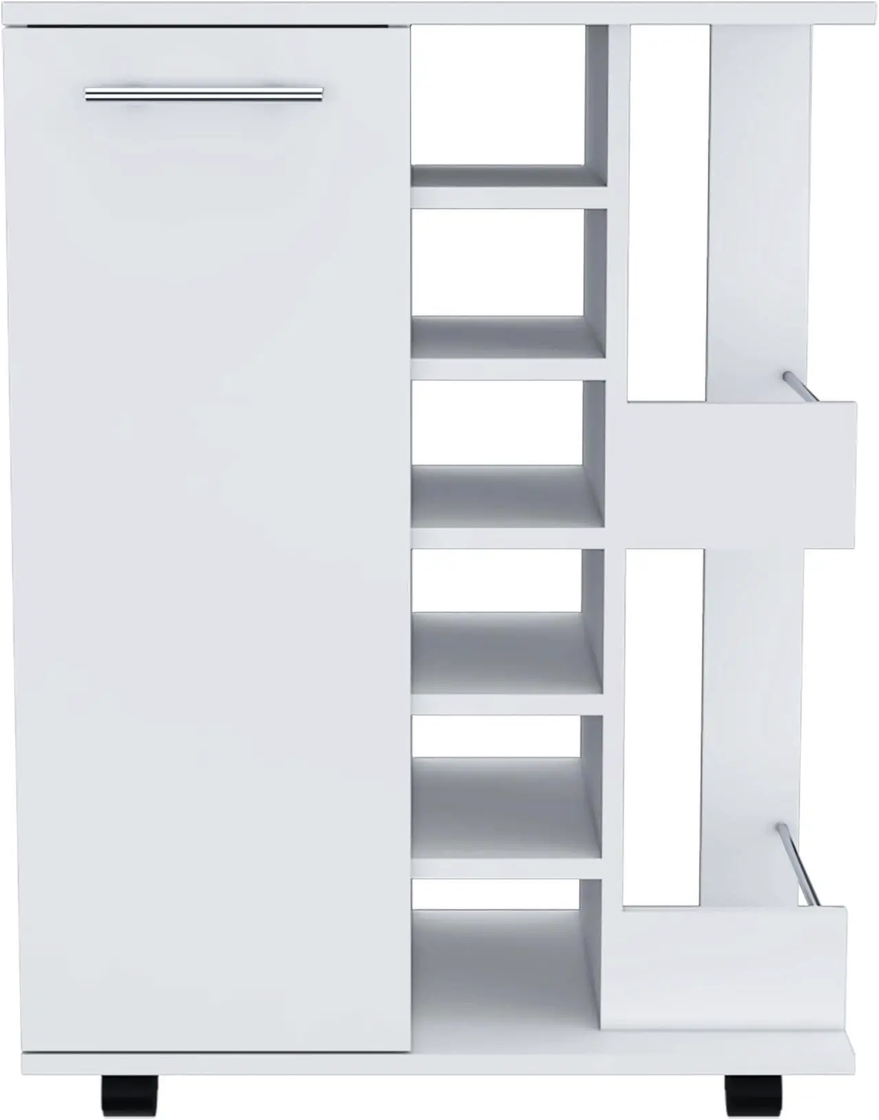 Main image of Tennessee Bar Cart, One Cabinet With Division, Six Cubbies For Liquor, Two Shelves