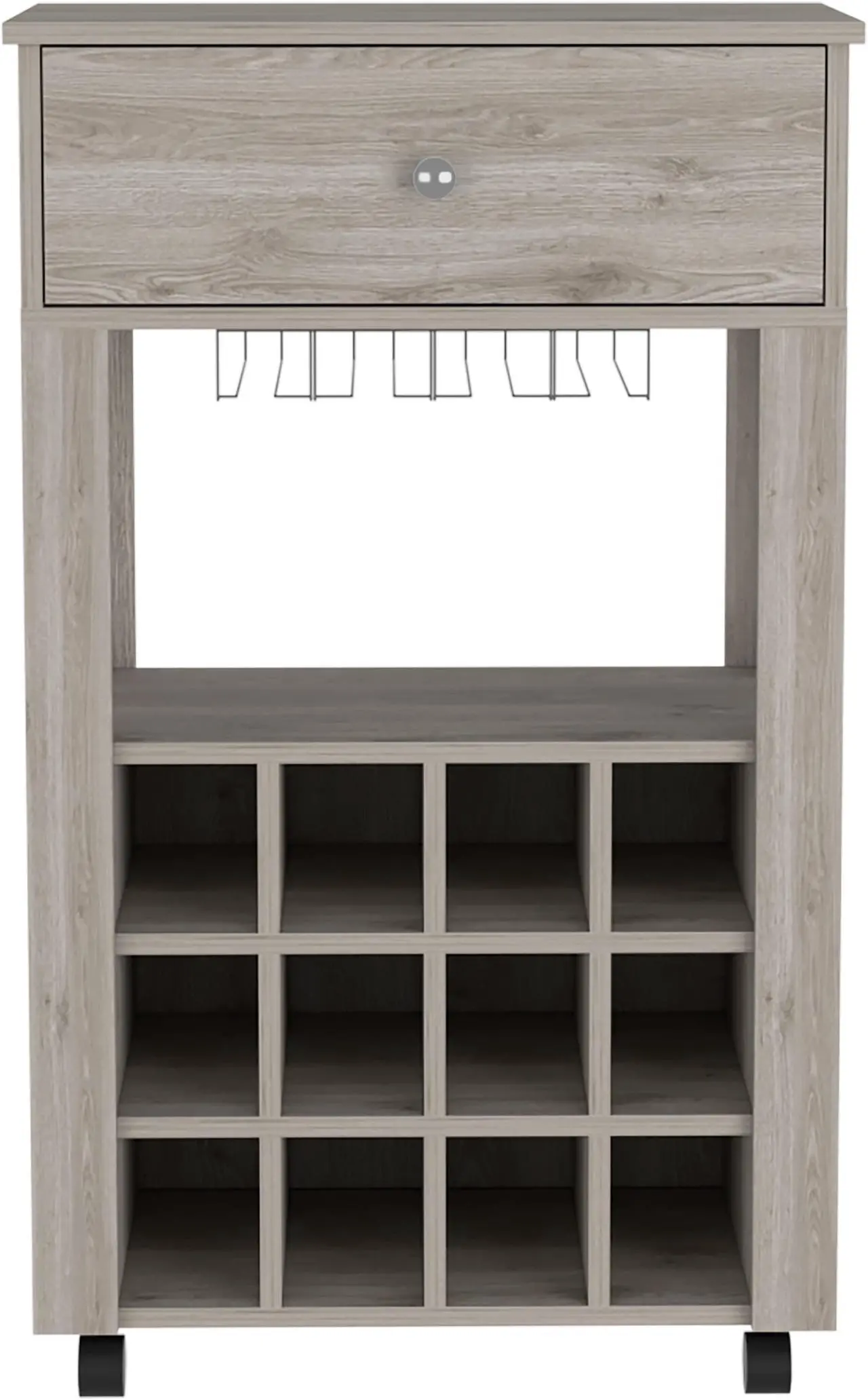 Main image of Ace Bar Cart, Twelve Built-in Wine Rack, Casters, Drawer