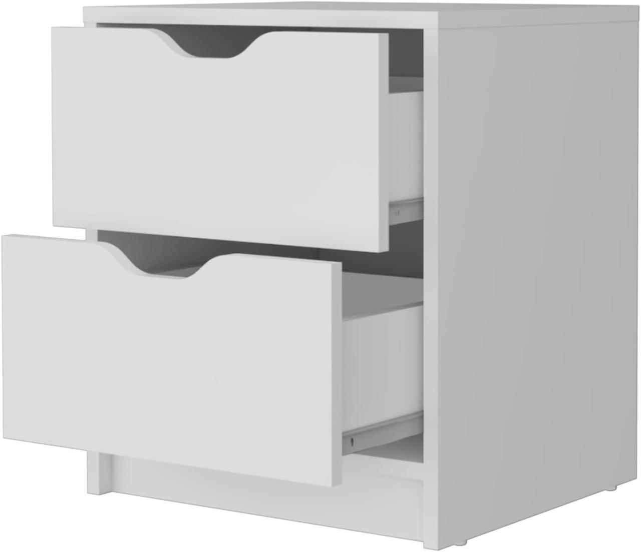 Alt view image 2 of 7 - Dillon 2 Drawers Nightstand, Bedside Table with Storage