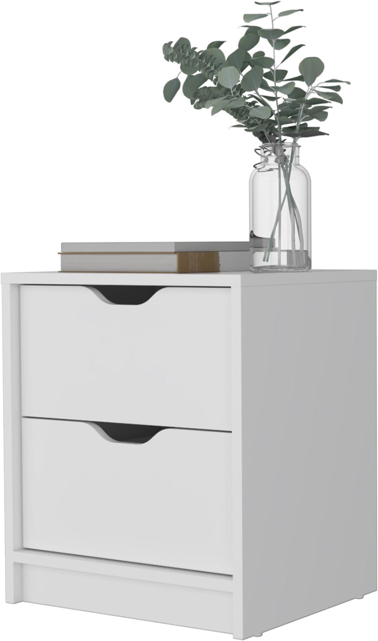 Alt view image 5 of 7 - Dillon 2 Drawers Nightstand, Bedside Table with Storage